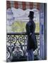 Man on a Balcony, Boulevard Haussmann, 1880-Gustave Caillebotte-Mounted Giclee Print