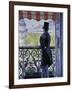 Man on a Balcony, Boulevard Haussmann, 1880-Gustave Caillebotte-Framed Giclee Print