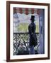 Man on a Balcony, Boulevard Haussmann, 1880-Gustave Caillebotte-Framed Giclee Print