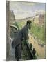 Man on a Balcony, C.1880-Gustave Caillebotte-Mounted Giclee Print