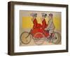 Man on a Bicycle and Women on a Tandem, 1905-René Vincent-Framed Giclee Print