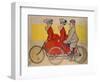 Man on a Bicycle and Women on a Tandem, 1905-René Vincent-Framed Giclee Print