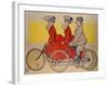 Man on a Bicycle and Women on a Tandem, 1905-René Vincent-Framed Giclee Print