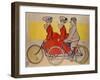 Man on a Bicycle and Women on a Tandem, 1905-René Vincent-Framed Giclee Print