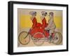 Man on a Bicycle and Women on a Tandem, 1905-René Vincent-Framed Giclee Print