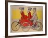 Man on a Bicycle and Women on a Tandem, 1905-René Vincent-Framed Giclee Print