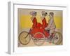 Man on a Bicycle and Women on a Tandem, 1905-René Vincent-Framed Premium Giclee Print