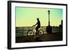 Man on a Bicycle, Battery Park, New York City-Sabine Jacobs-Framed Photographic Print