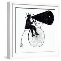 Man on a Bicycle-Dmitriip-Framed Art Print