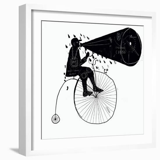 Man on a Bicycle-Dmitriip-Framed Art Print