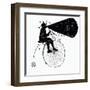 Man on a Bicycle-Dmitriip-Framed Art Print