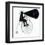 Man on a Bicycle-Dmitriip-Framed Art Print