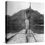 Man on a Raft, Kingston, Jamaica, 1931-null-Stretched Canvas