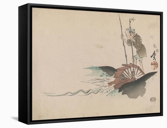 Man on a Treadmill-Shibata Zeshin-Framed Stretched Canvas