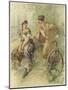 Man on Bicycle Propositioning Maid-null-Mounted Giclee Print