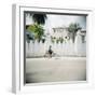 Man on Bicycle with Old Buildings Behind, Stone Town, Zanzibar, Tanzania, East Africa, Africa-Lee Frost-Framed Photographic Print