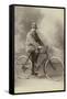 Man on Bicycle-null-Framed Stretched Canvas