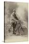 Man on Bicycle-null-Stretched Canvas