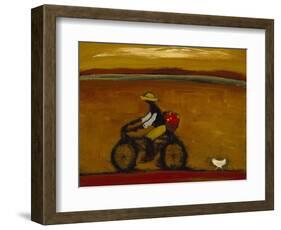 Man on Bicycle-Karen Bezuidenhout-Framed Giclee Print