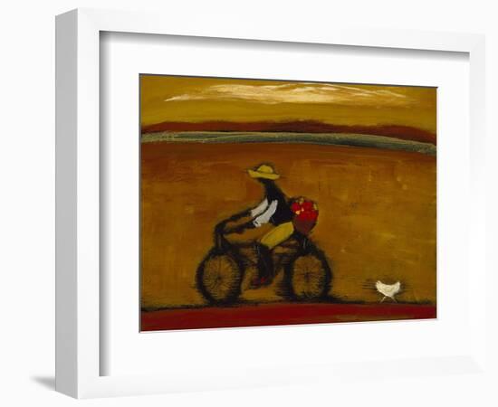 Man on Bicycle-Karen Bezuidenhout-Framed Giclee Print