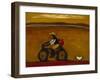 Man on Bicycle-Karen Bezuidenhout-Framed Giclee Print