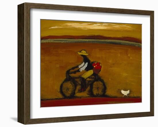 Man on Bicycle-Karen Bezuidenhout-Framed Premium Giclee Print