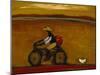 Man on Bicycle-Karen Bezuidenhout-Mounted Premium Giclee Print