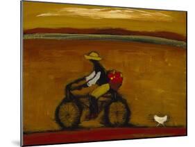 Man on Bicycle-Karen Bezuidenhout-Mounted Premium Giclee Print