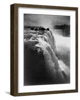 Man on Boardwalk at Horseshoe Falls-null-Framed Photographic Print