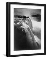 Man on Boardwalk at Horseshoe Falls-null-Framed Photographic Print