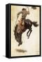 Man on Bucking Bronco, 1902-Newell Convers Wyeth-Framed Stretched Canvas