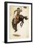 Man on Bucking Bronco, 1902-Newell Convers Wyeth-Framed Giclee Print