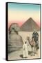 Man on Camel, Sphinx, Pyramid-null-Framed Stretched Canvas