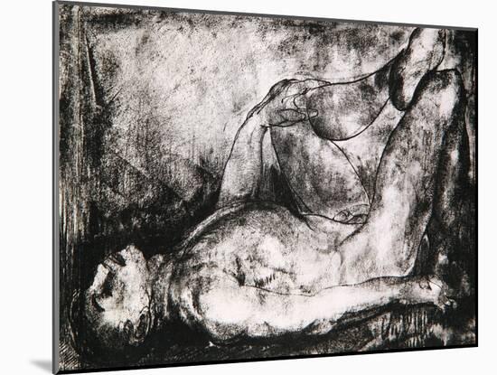 Man on His Back, Nude, C.1916-George Wesley Bellows-Mounted Giclee Print