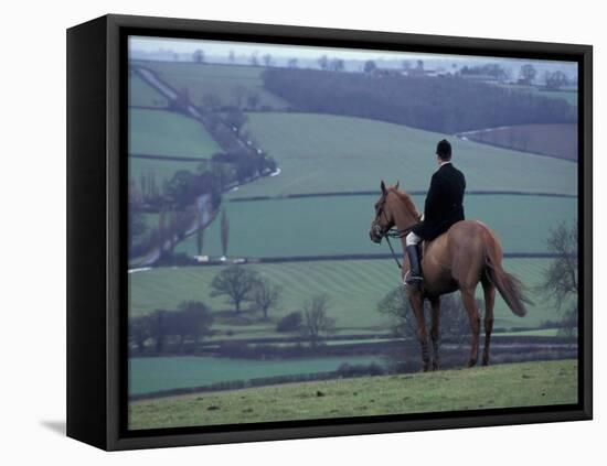 Man on horse, Leicestershire, England-Alan Klehr-Framed Stretched Canvas