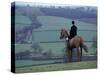 Man on horse, Leicestershire, England-Alan Klehr-Stretched Canvas