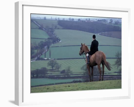 Man on horse, Leicestershire, England-Alan Klehr-Framed Photographic Print