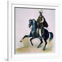 Man on Horseback from Voyages of Louis M a Du Petit-Thouars, 1837-39-null-Framed Giclee Print