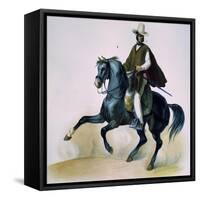 Man on Horseback from Voyages of Louis M a Du Petit-Thouars, 1837-39-null-Framed Stretched Canvas