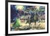 Man on Horseback-Wayland Moore-Framed Serigraph