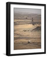 Man on Mule-Back Traverses the Desert around the Ancient City of Old Dongola, Sudan, Africa-Mcconnell Andrew-Framed Photographic Print