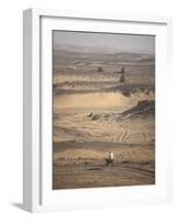 Man on Mule-Back Traverses the Desert around the Ancient City of Old Dongola, Sudan, Africa-Mcconnell Andrew-Framed Photographic Print