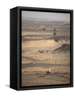 Man on Mule-Back Traverses the Desert around the Ancient City of Old Dongola, Sudan, Africa-Mcconnell Andrew-Framed Stretched Canvas