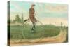 Man on Penny-Farthing-null-Stretched Canvas