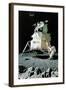 Man on the Moon (or United Stated Space Ship on the Moon)-Norman Rockwell-Framed Giclee Print