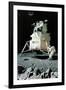 Man on the Moon (or United Stated Space Ship on the Moon)-Norman Rockwell-Framed Giclee Print