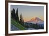 Man on Trail, Mt Adams Back, Goat Rocks Wilderness, Washington, USA-Gary Luhm-Framed Photographic Print