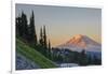 Man on Trail, Mt Adams Back, Goat Rocks Wilderness, Washington, USA-Gary Luhm-Framed Photographic Print