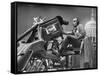 Man Operating Television Camera-Al Fenn-Framed Stretched Canvas