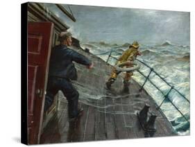 Man Overboard (Oil on Canvas)-Christian Krohg-Stretched Canvas